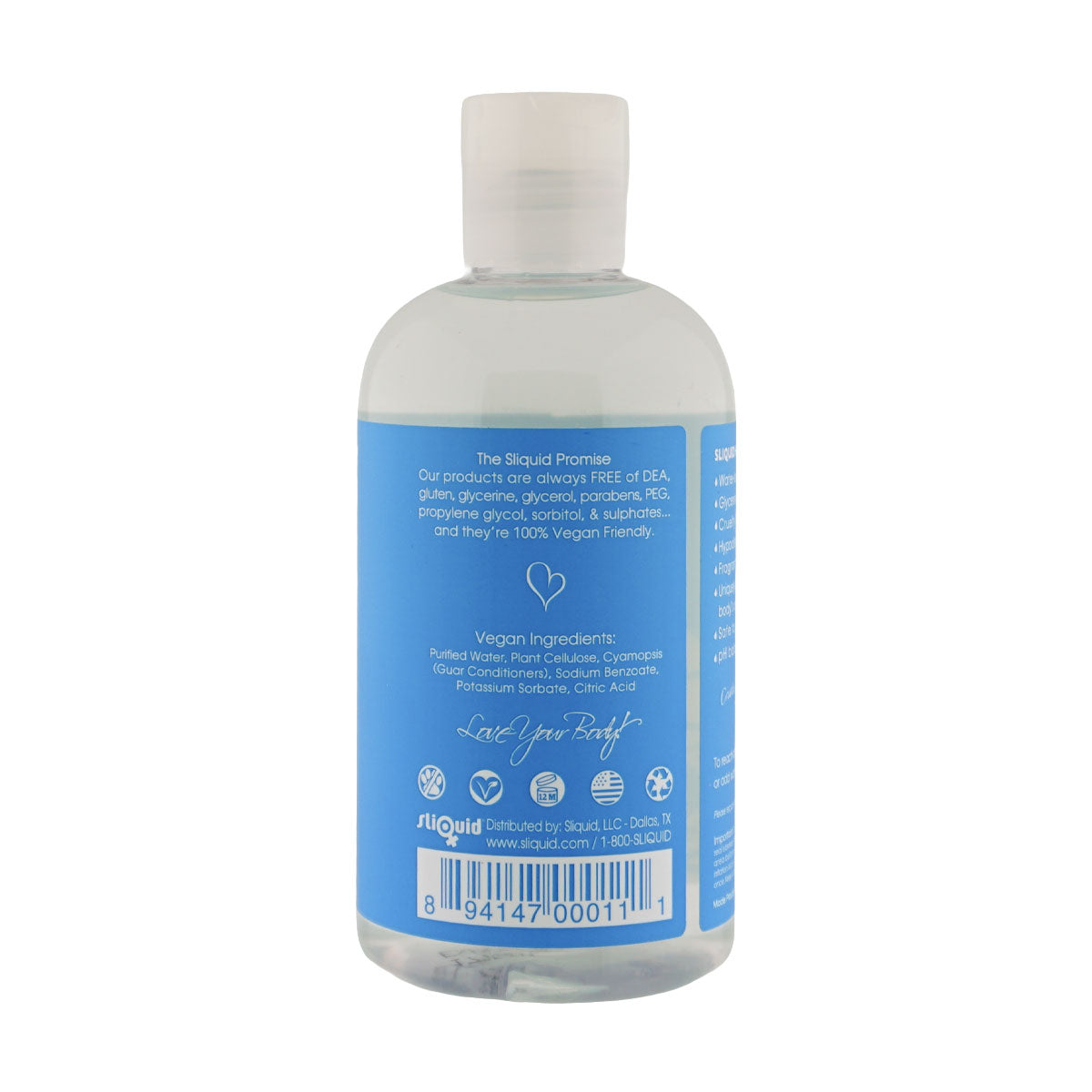 Sliquid Naturals H2O Water-Based Lubricant – 8.5 oz