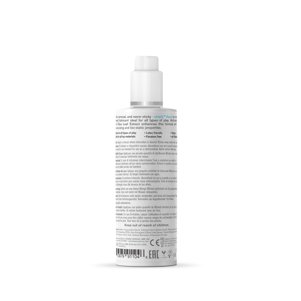 Wicked Simply Aqua Fragrance-Free Lubricant – 4 oz