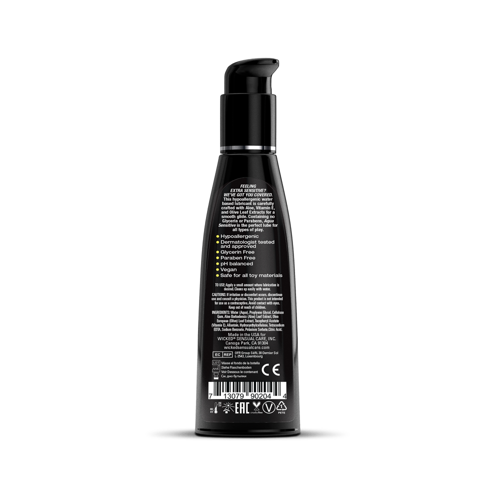 Wicked Aqua Sensitive Water-Based Lubricant – 4 oz